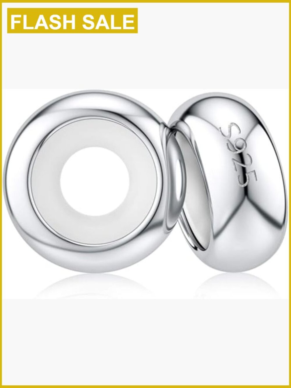 925 Sterling Silver Clip Spacer Charm Bracelet Stoppers 2pcs